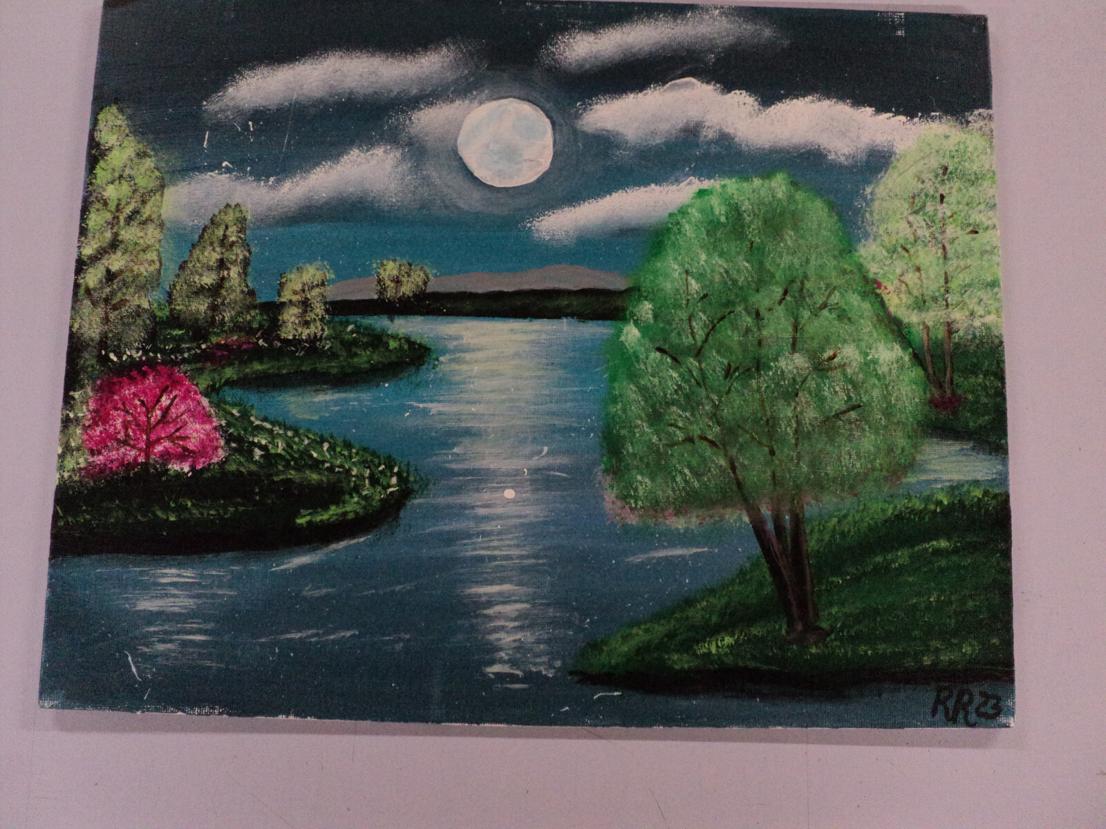 11″ x 14″ Lake Moon Local Artist Paintng Acrylic