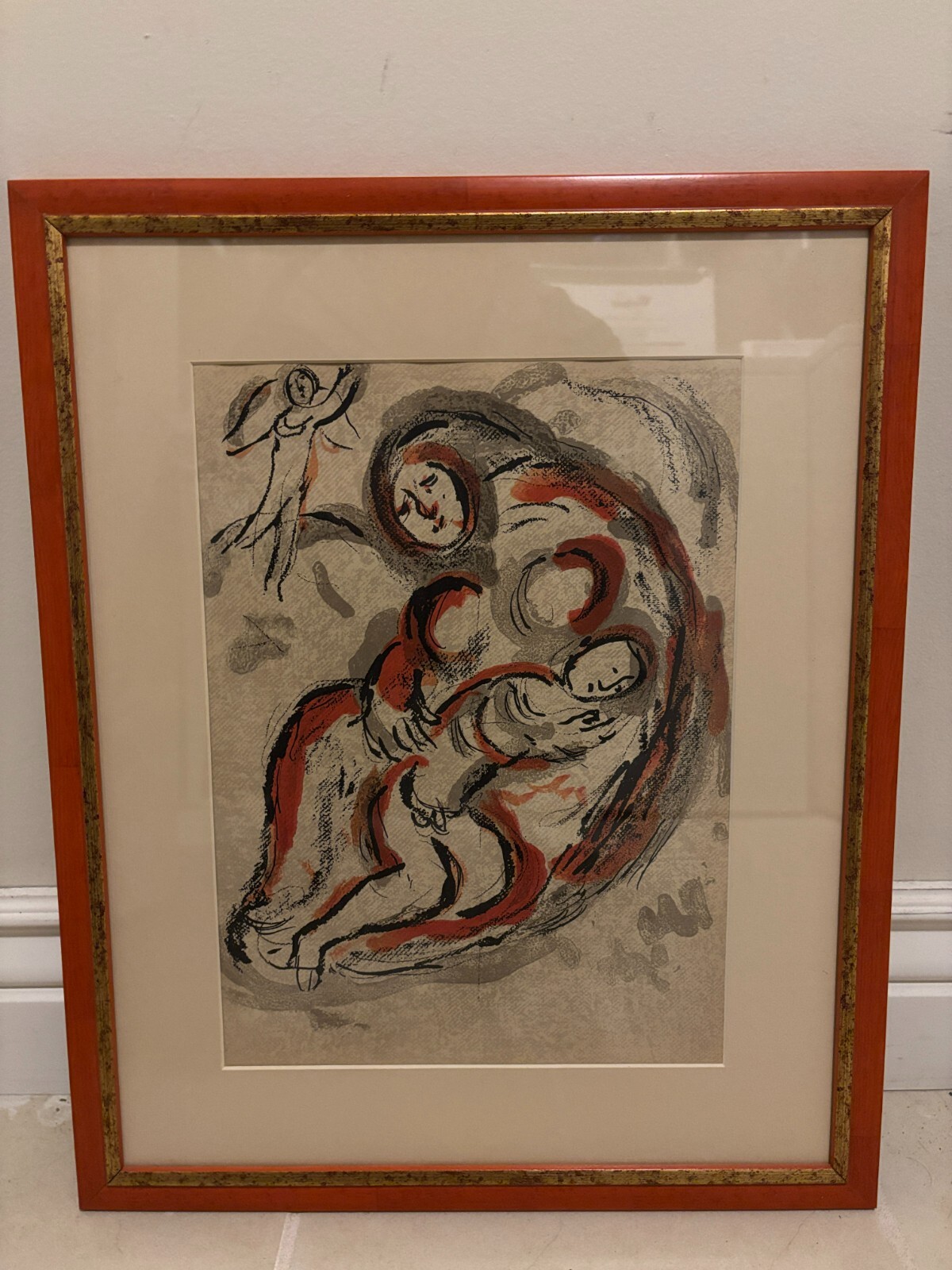 Marc Chagall (Hagar in the Desert) Framed Art Rare Hagar in der Wuste