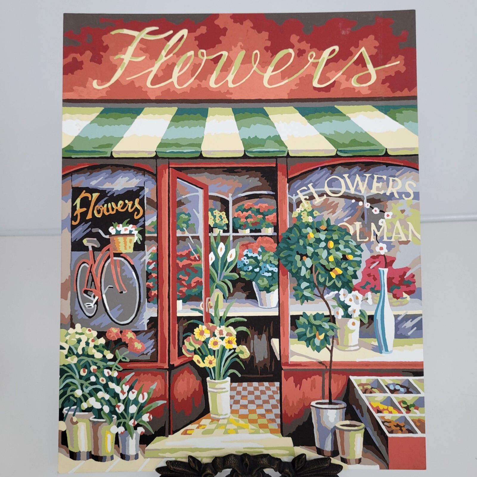 The Flower Shop Advanced Paint By Number 11×14 Finished Acrylic Painting