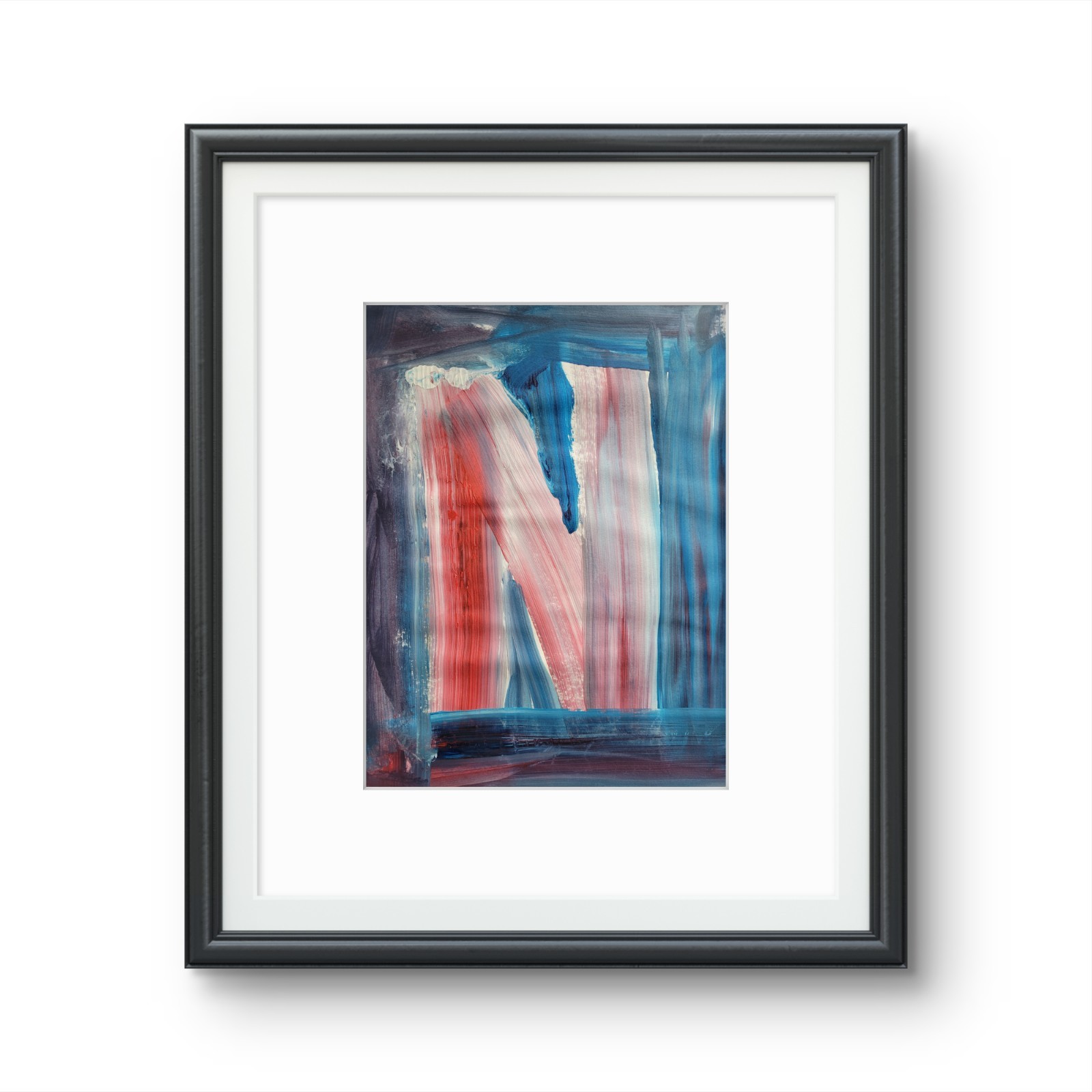 “N” Classroom Graffiti Abstract Pop Art Paper Painting Modern Design