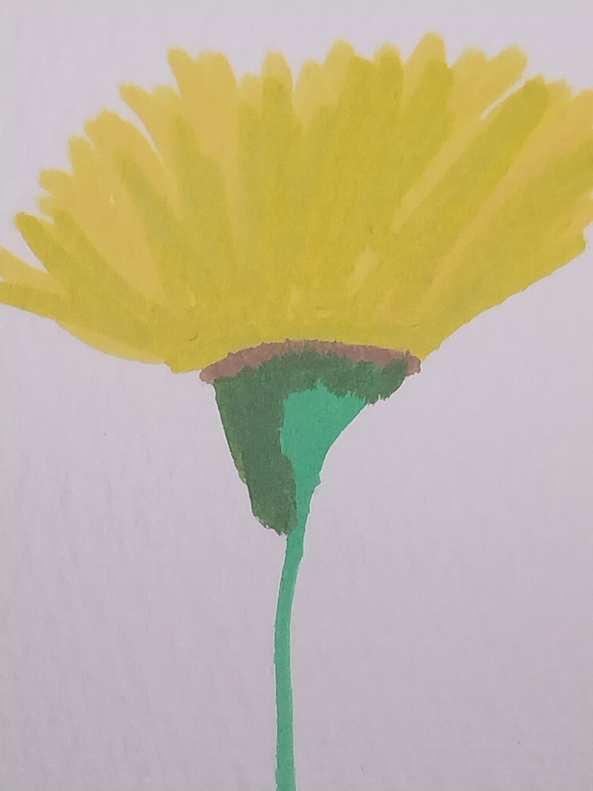 ACEO Flower Acrylic Painting IMPRESSIONISM Collectible ORIGINAL Yellow