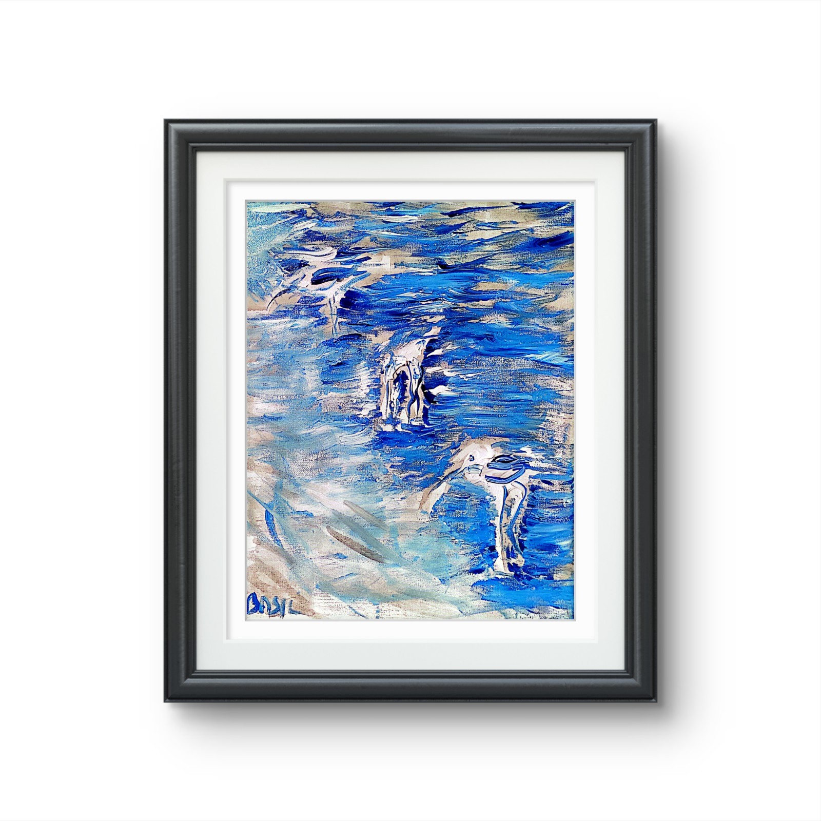 Pelicans In Light Colorful Neo Expressionist Original Wall Art
