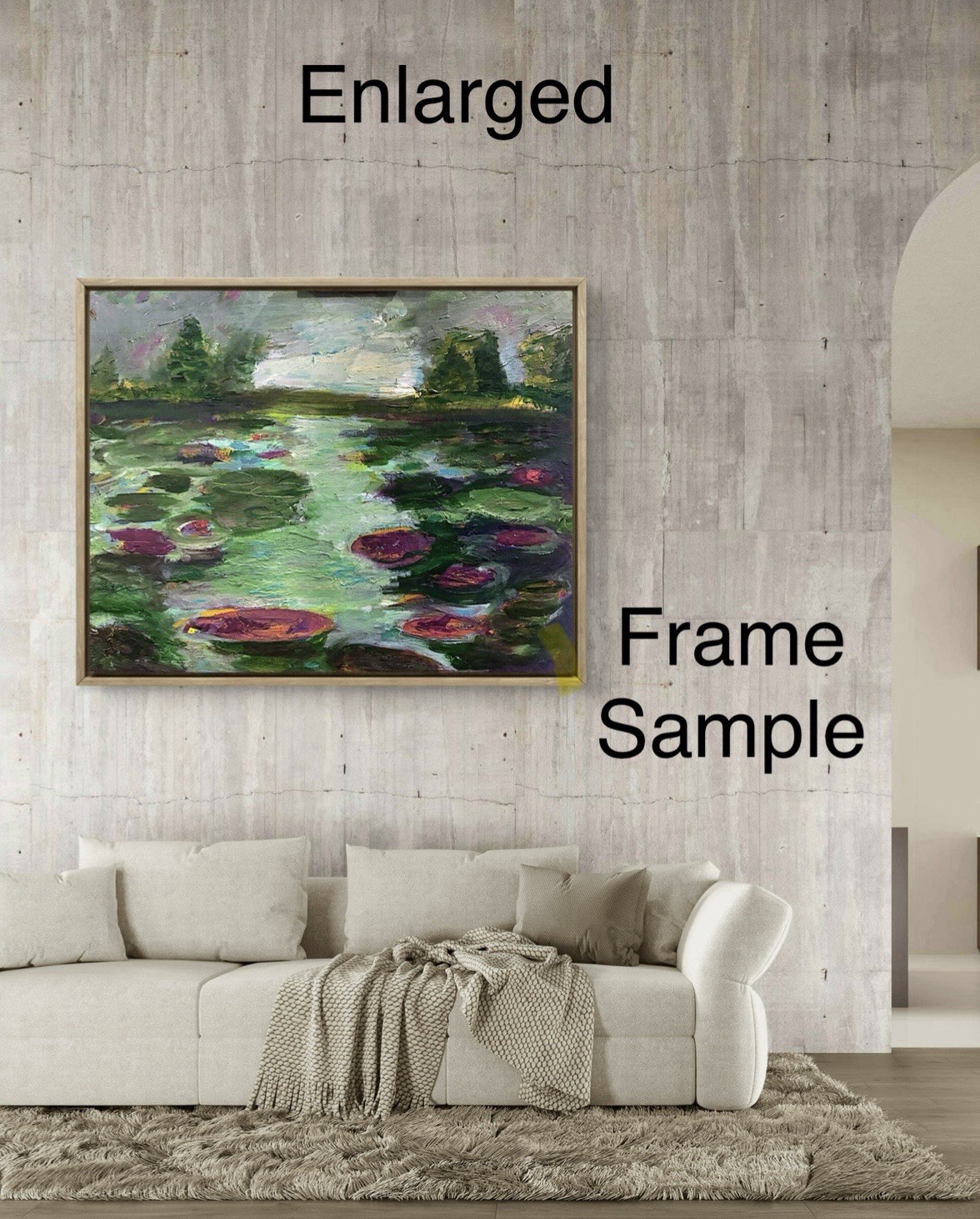 Landscape painting Сanvas wall-art signed 12×16