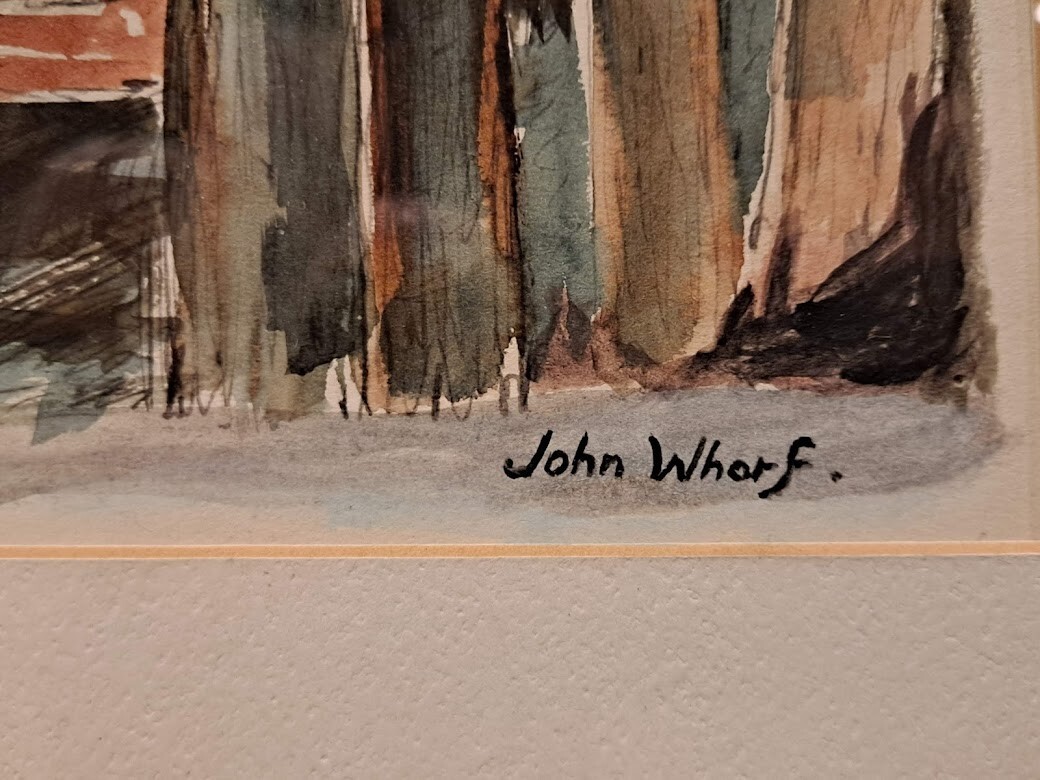 John Whorf (1903–1959) – Signed Original Watercolor Painting – Harbor Shore