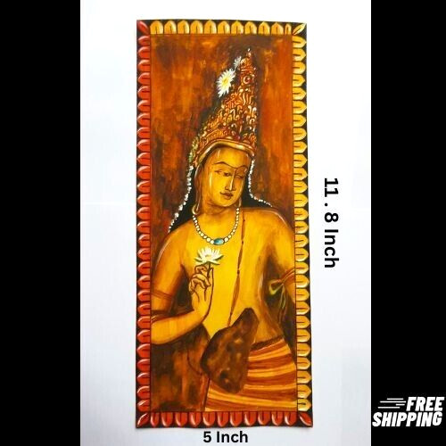 Traditional Original Sri Lanka Historical Men Murals Longer Art Banner Paint NEW