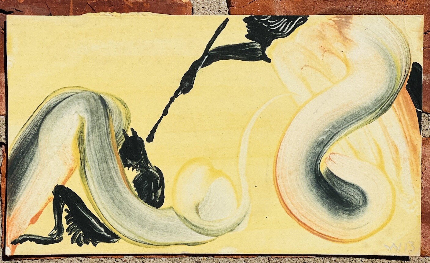 Rare Signed 1920’s Hot Starch Mythic Painting By Walter Otto Beck. Innisfree NY