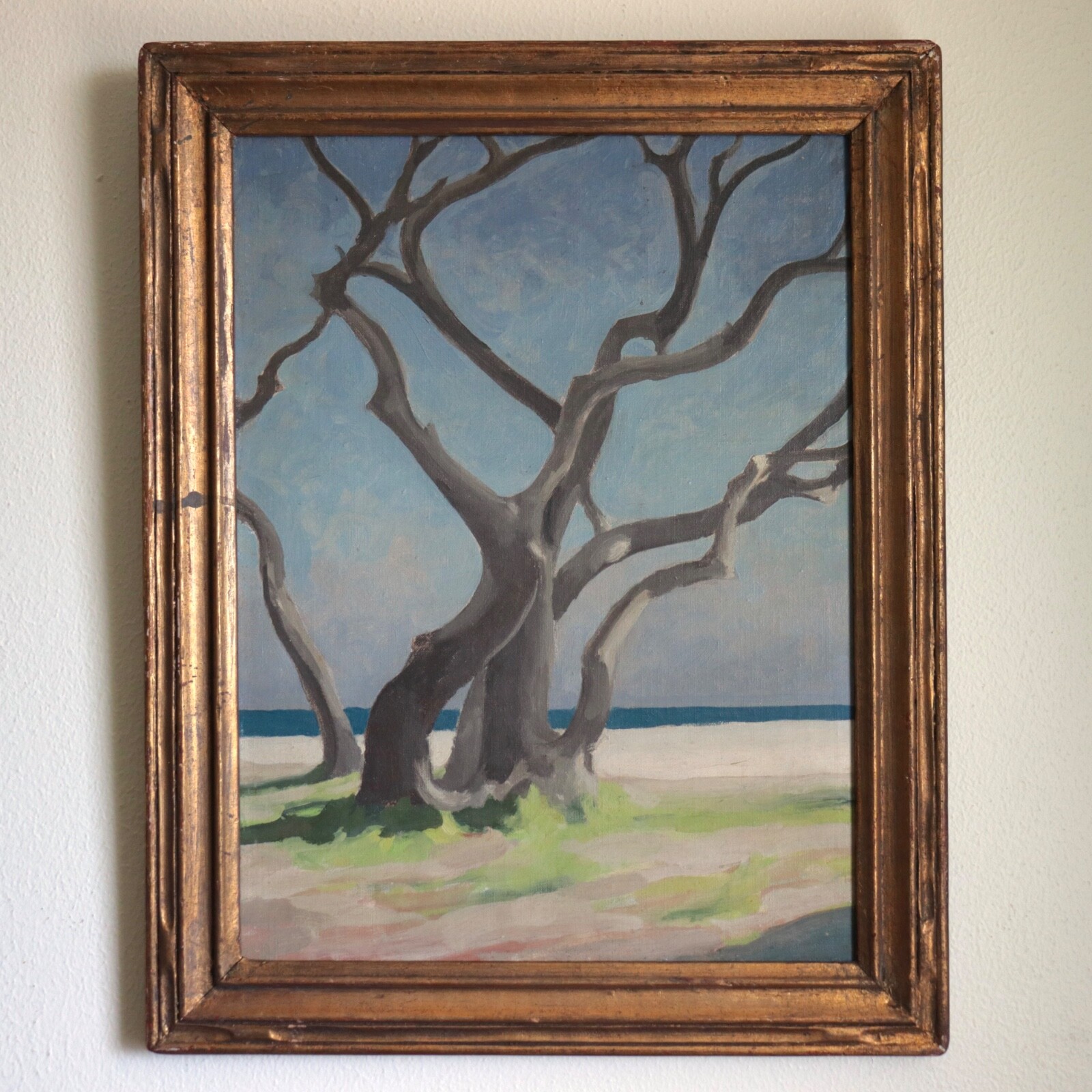1953 Elihu Root Jr. Cedars Painting St Augustine Florida Beach Seascape New York