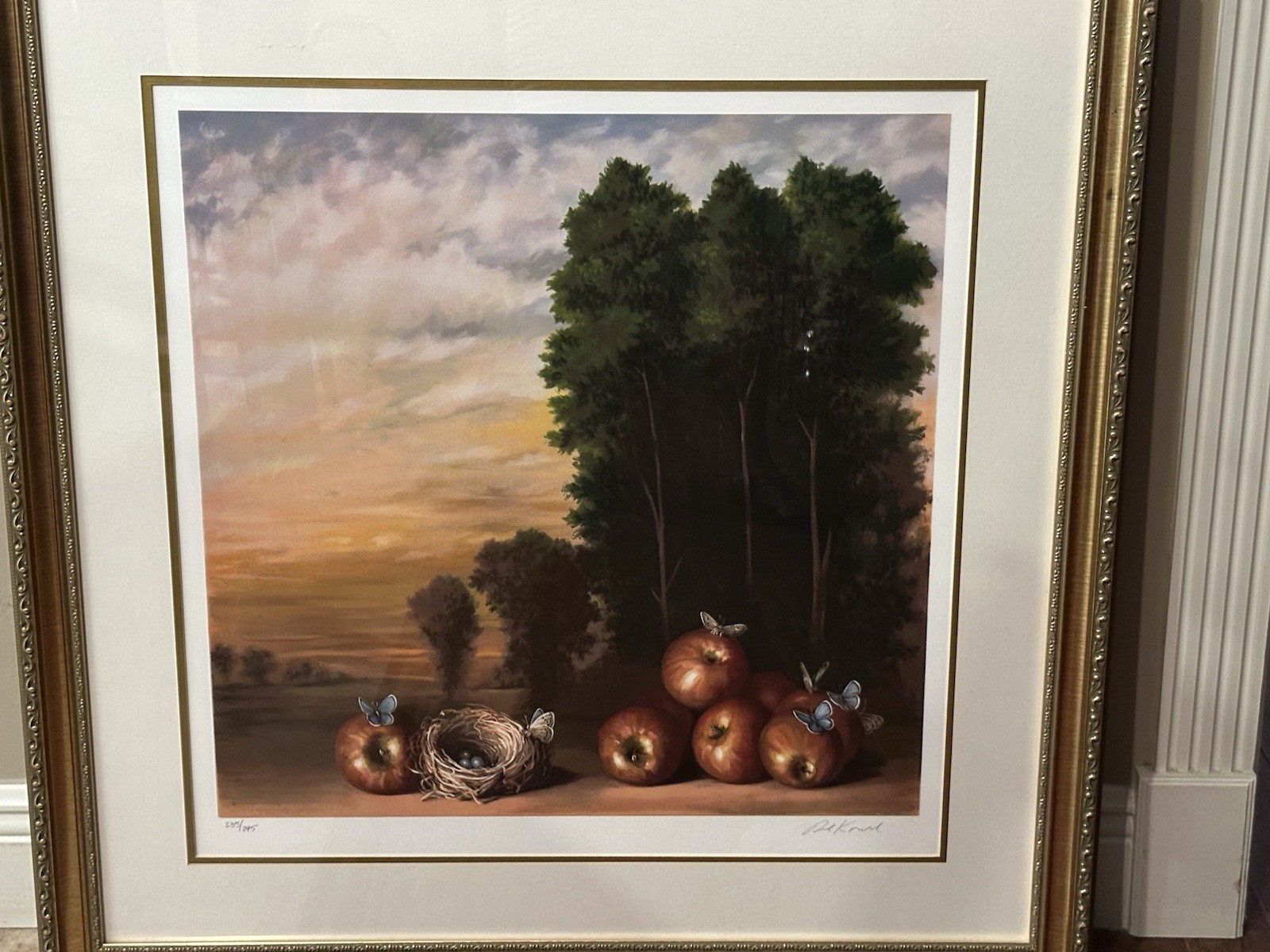 Rare Signed & Numbered David Kroll- gallery glass, double matted gorgeous frame