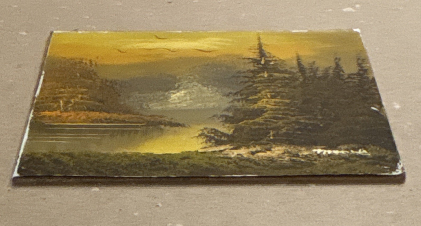 Original hand signed Oil Painting 5 x 7 inch mounted on board