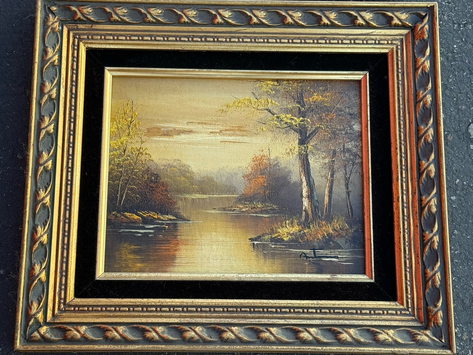 Lot 2 – I. Cafieri HAND-SIGNED Original Oil Painting Vintage Nature 15” X 13”