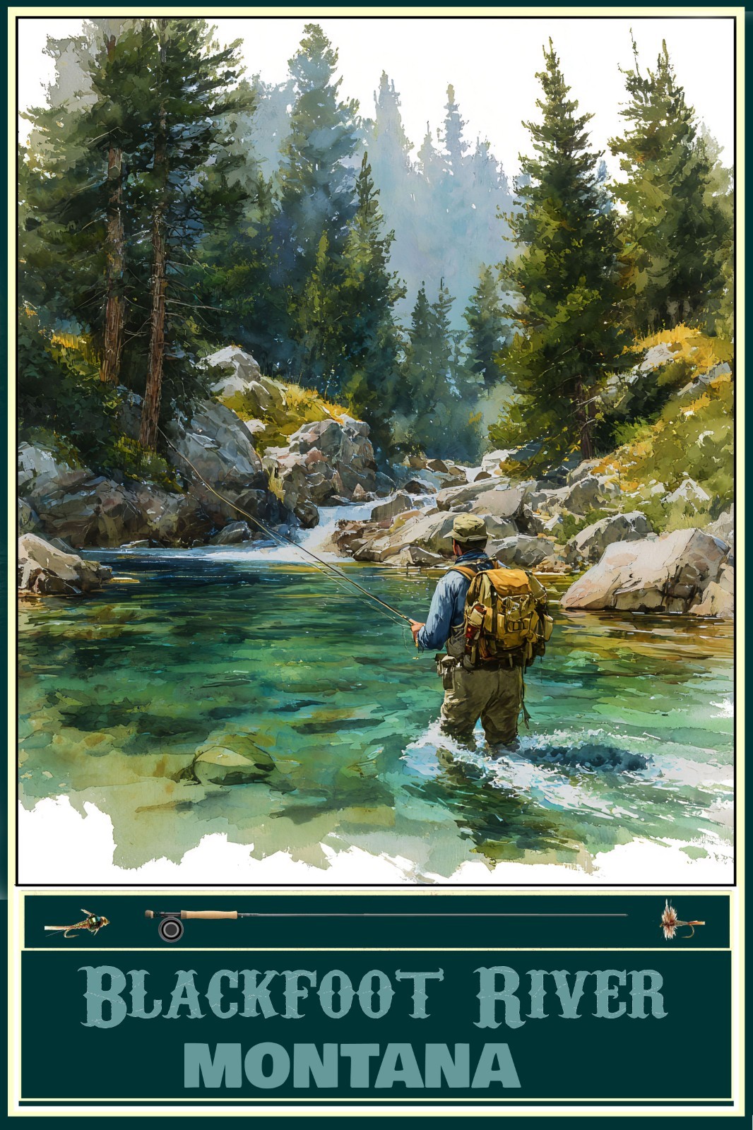 Wholesale Lot Of 10 Fishing Travel Posters All Diffrent Locations Can Resale