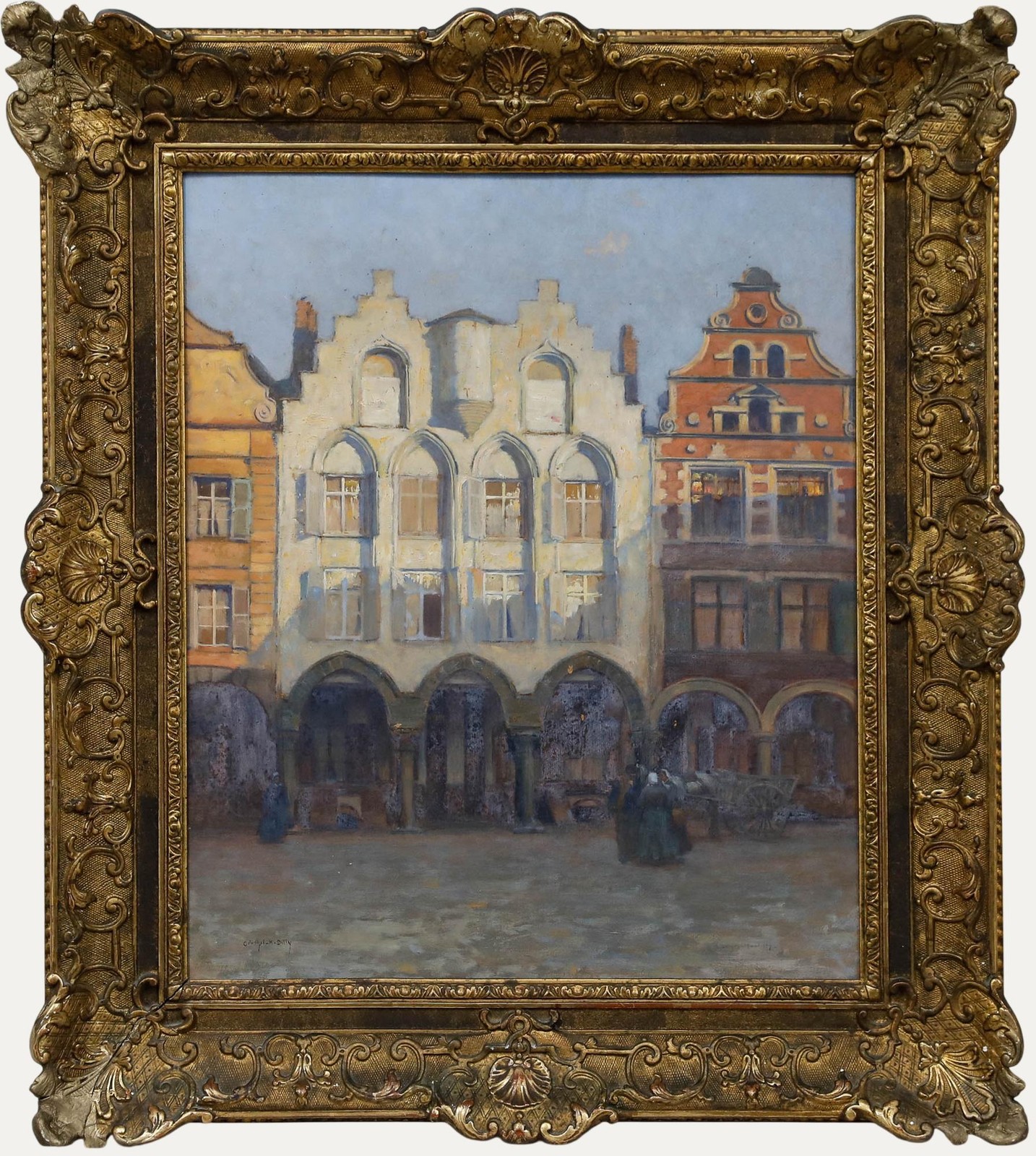 Dilly Georges Hippolyte (1876-1942) – Framed Early 20th Century Oil, Arras