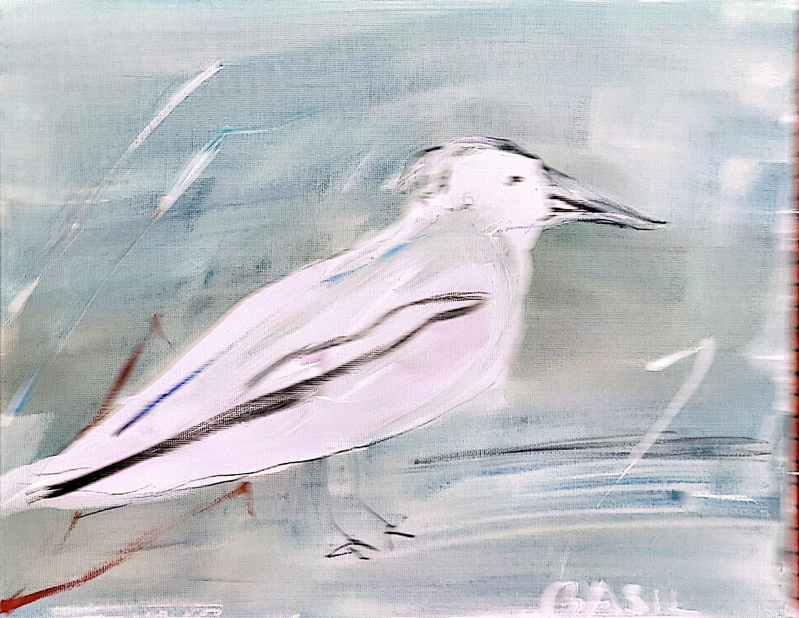 Snowbird Contemporary Expressionist Original Painting