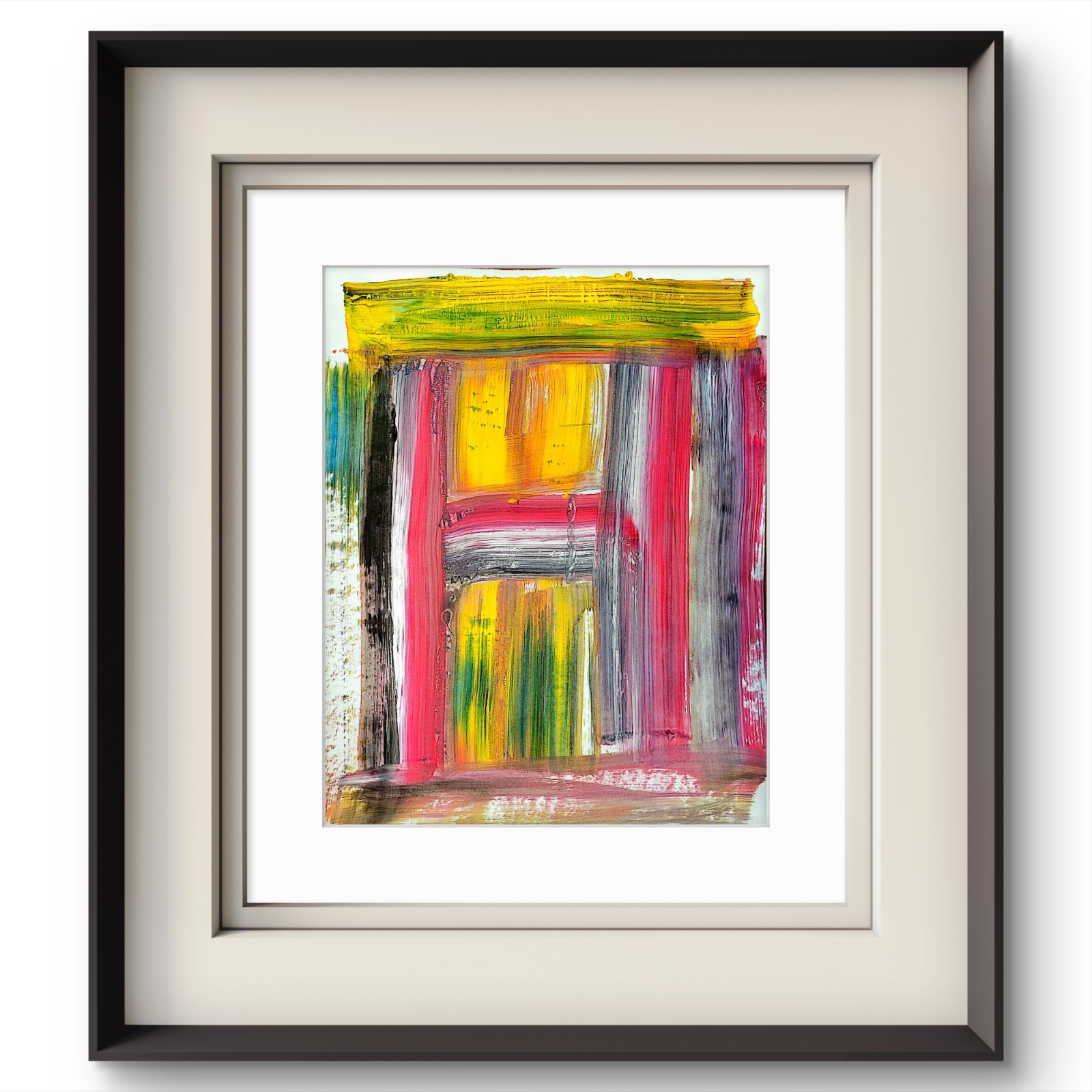 “H” Classroom Graffiti Abstract Pop Art Paper Painting Modern Design