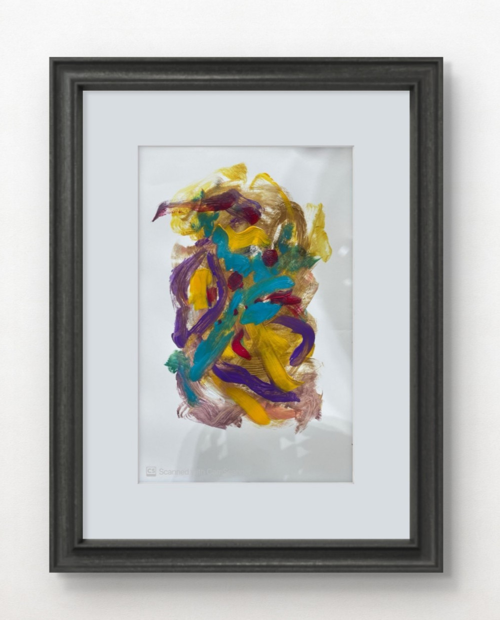 Messa Art: Wild Motion- Acrylic Abstract Expressionism 12X16 Paper Signed Art