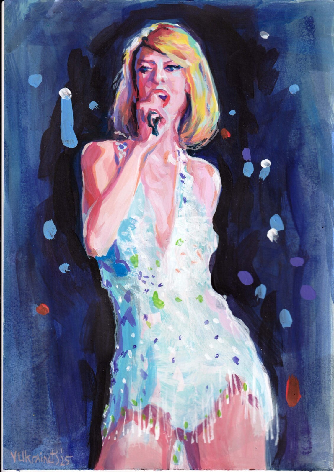 Original Painting TAYLOR SWIFT A4 Is Love Acrylic
