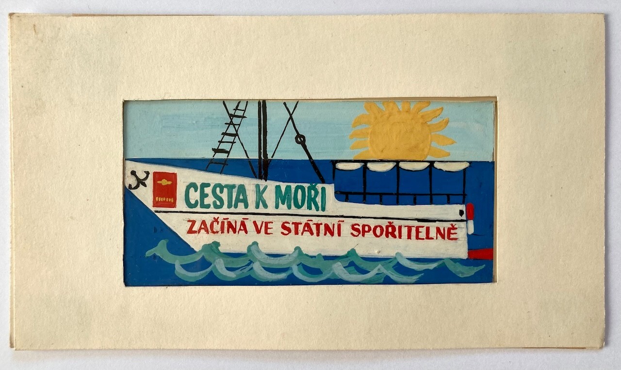Original Paintings Graphics – ADVERTISING CONCEPTS – BANKING – CZECHOSLOVAKIA
