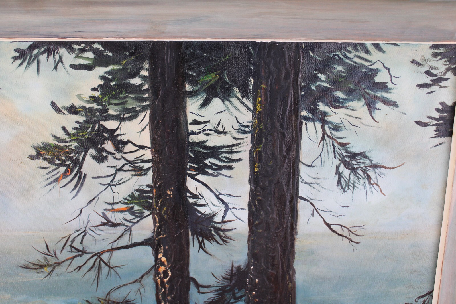 Antique Acadia National Pk Schoodic Point Seacape Oil Painting Signed Joyce Raye
