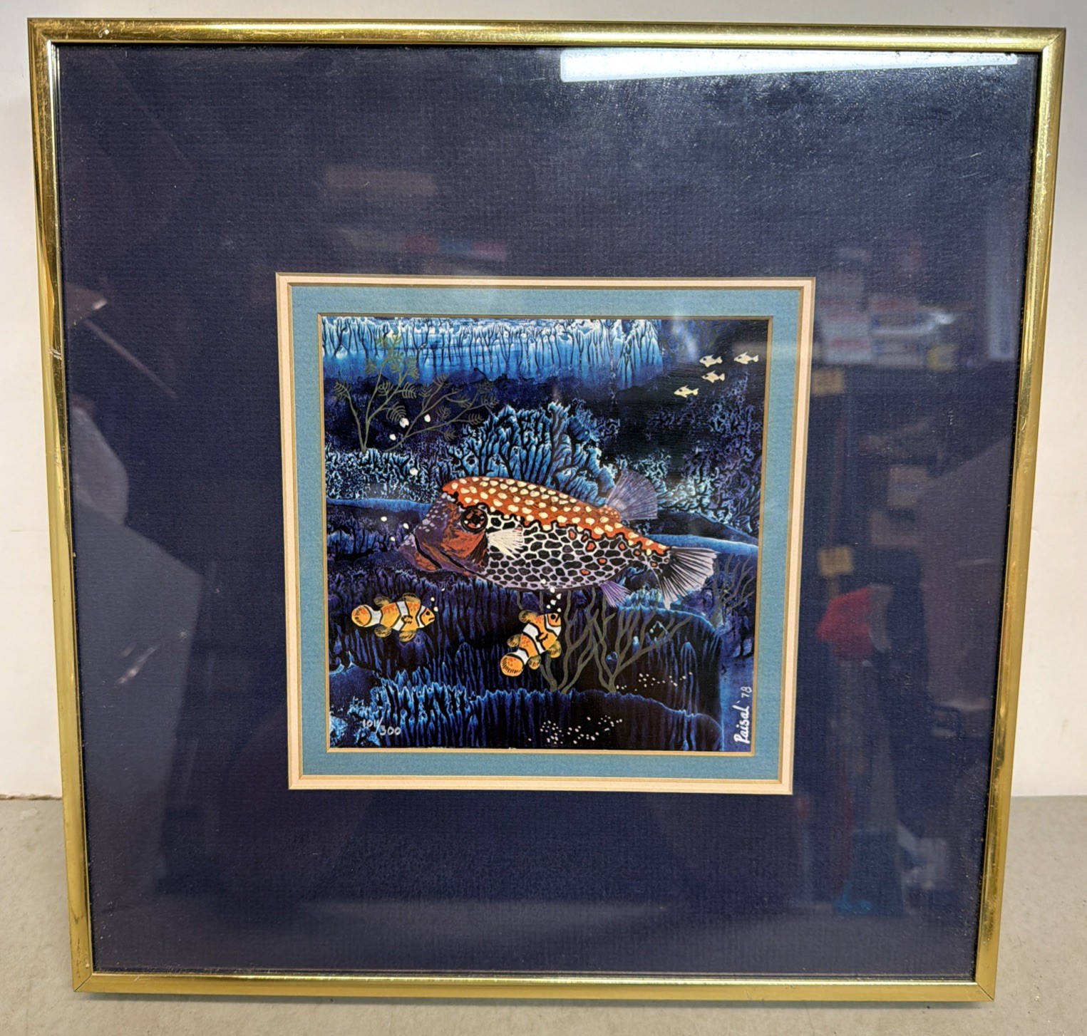 Puffer Fish & Clownfish Art Framed by Paisal 78 1978 – #101 Of 300