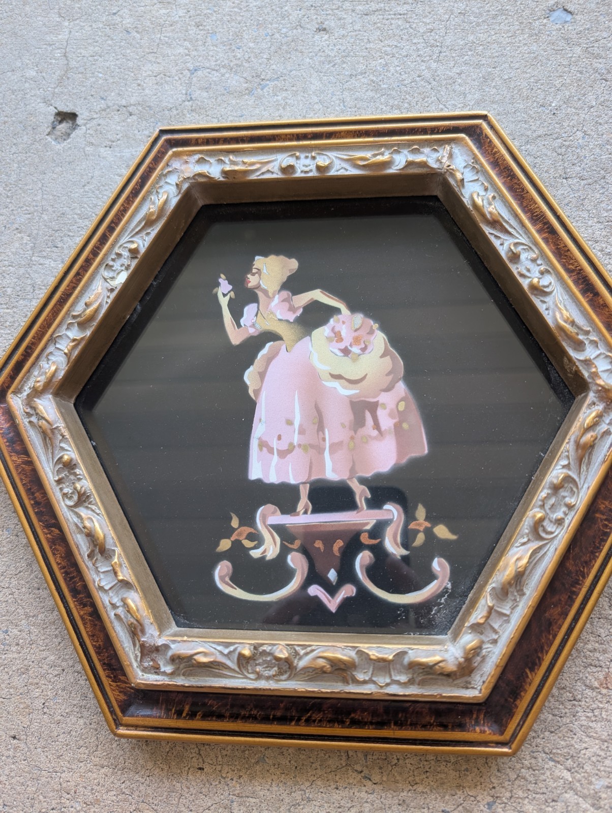 4 Vtg Art Deco Fashion Painting in Original Art Deco Frames – Russian Artist ?