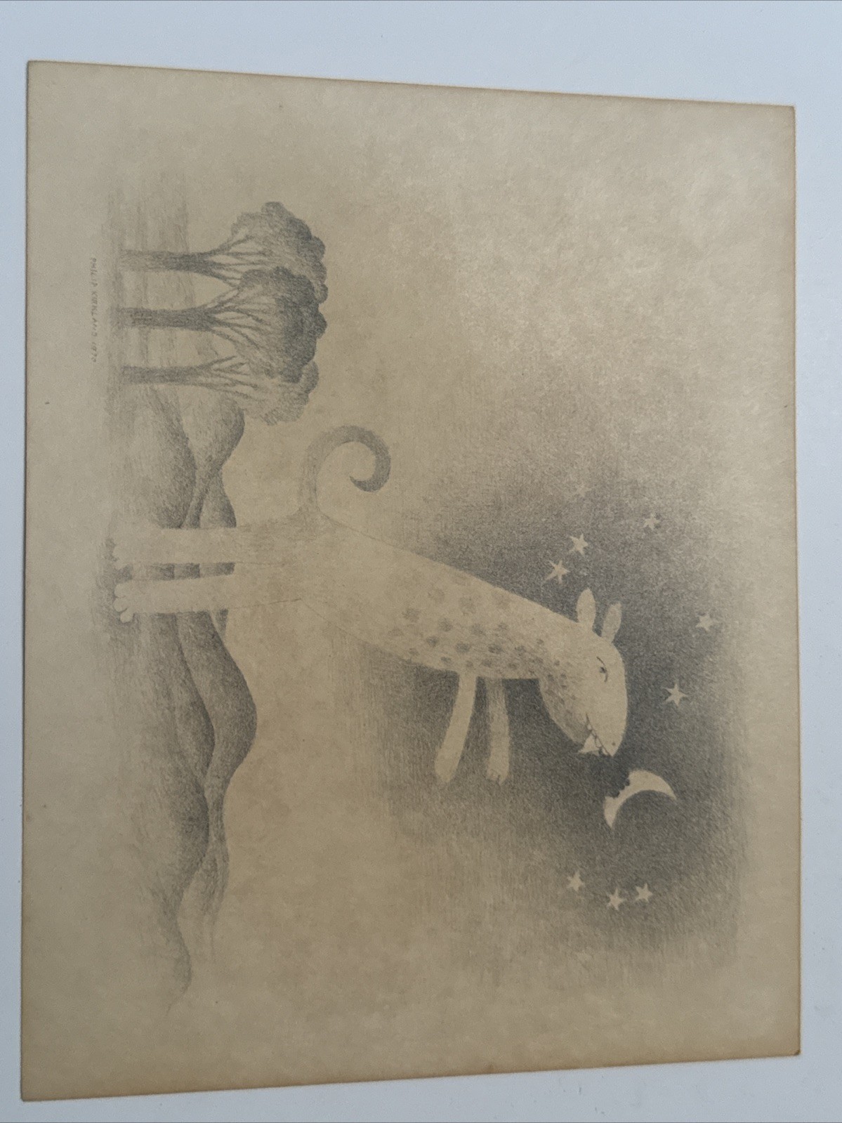 Philip Kirkland Drawing Surrealist Surrealism Modernism Vintage Listed Famous
