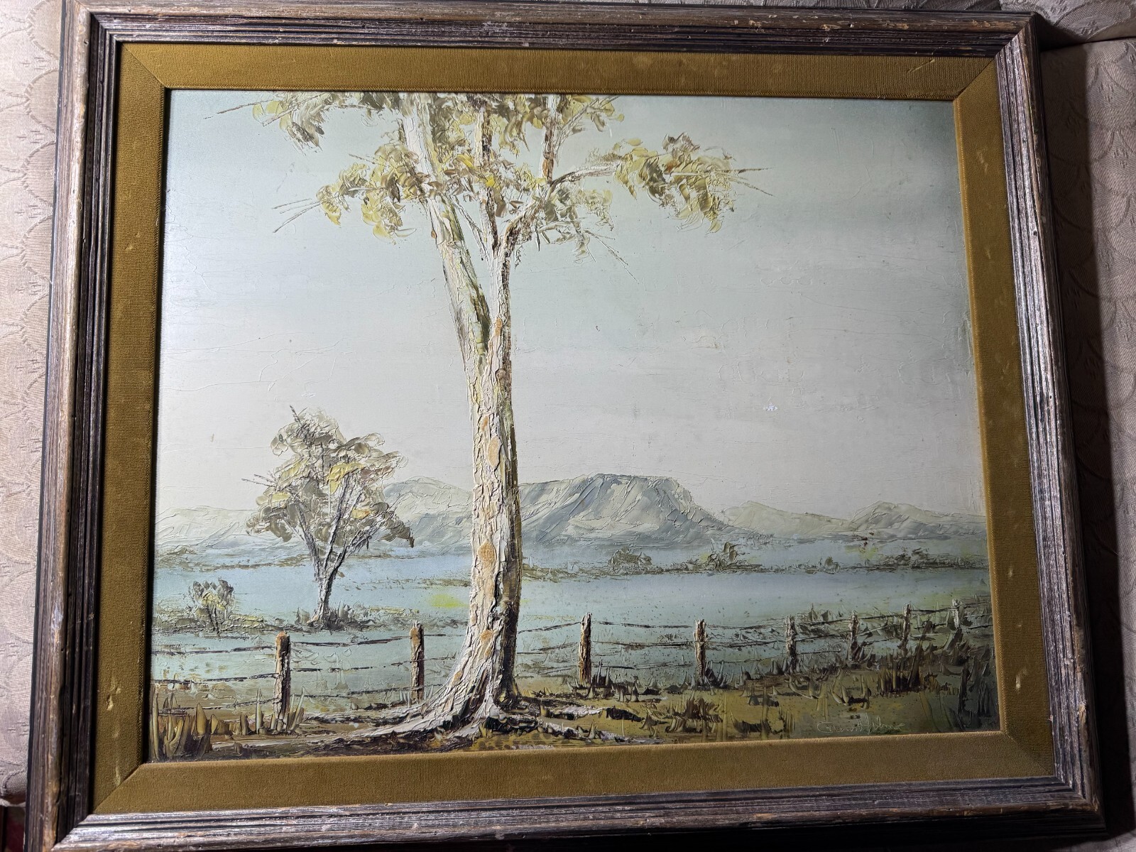 Glenn Holme “Mountain Landscape With Lake Scene” Oil Painting -Signed And Framed