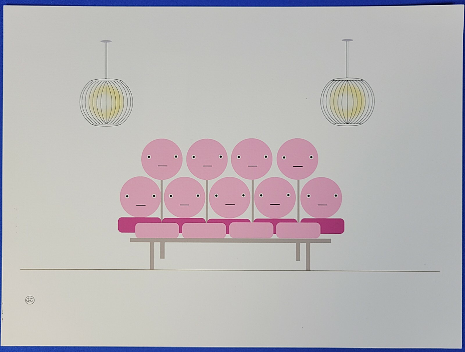 Graphic Designer Barbara Lebow Untitled “Interior Design Idea” Serigraph 19 X13
