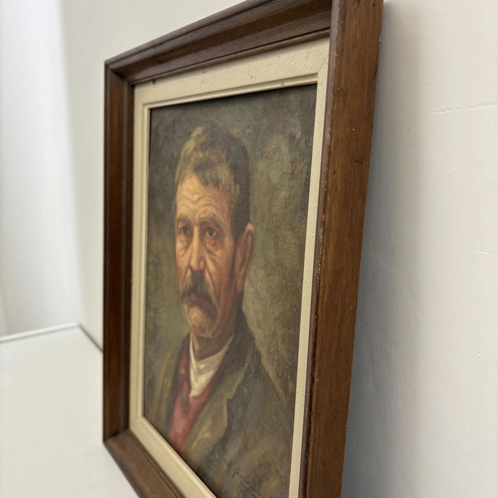 Classic Portrait Oil Painting “Older Man” Handcrafted French Artwork