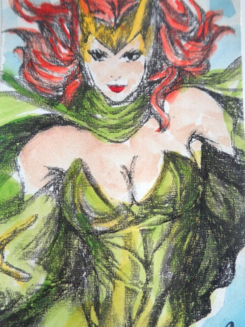 ATC ACEO – X-MEN JEAN GREY Abstract Art