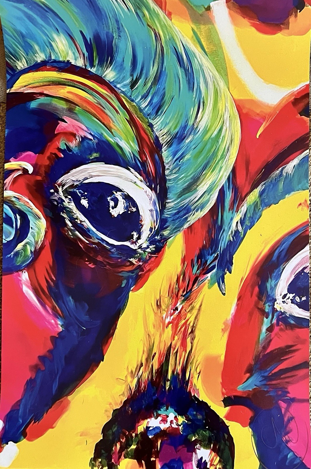 Original Acrylic Painting PRINT Ram Colorful