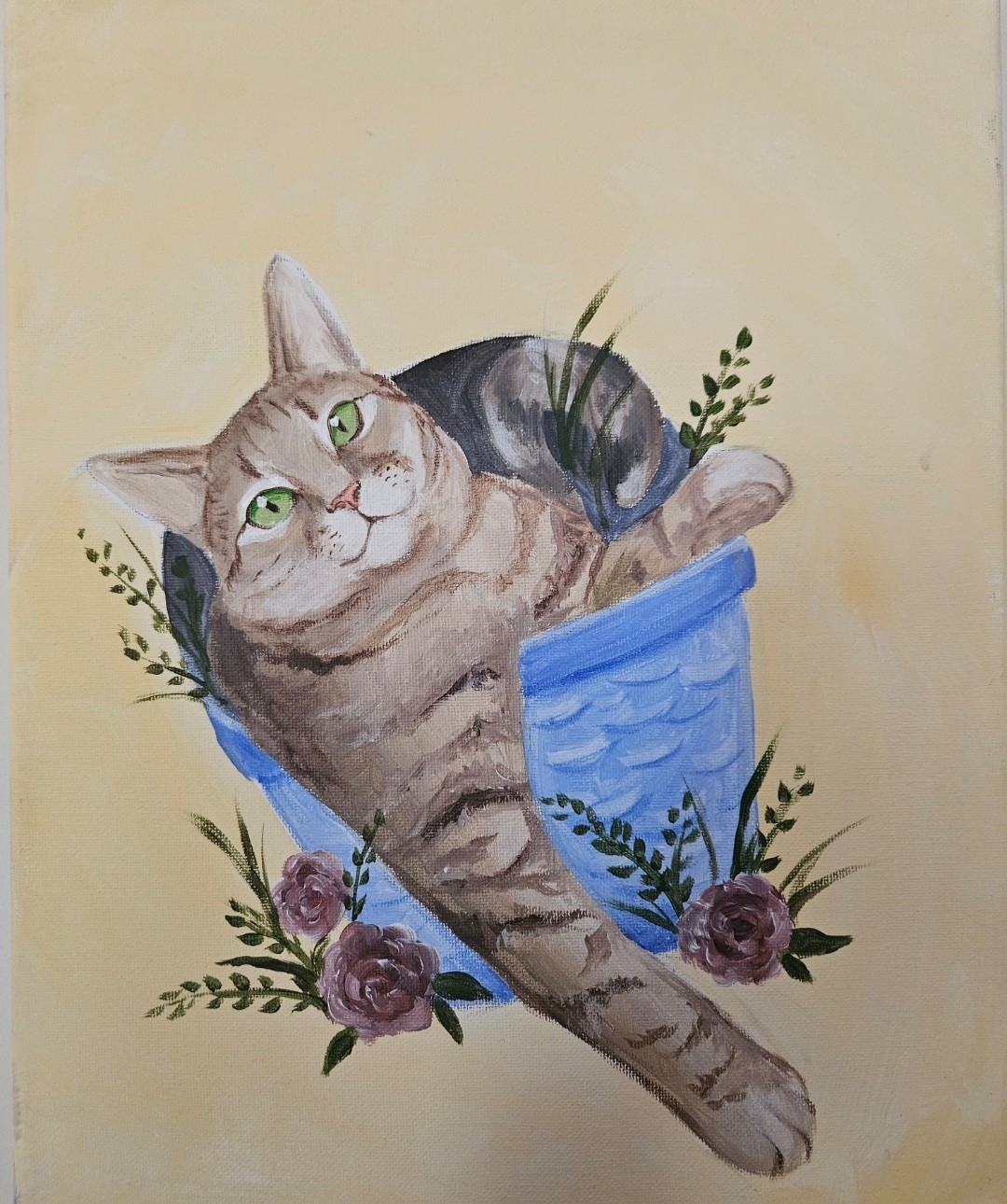 4×6 Inches CUSTOM pet portraits, acrylic paint