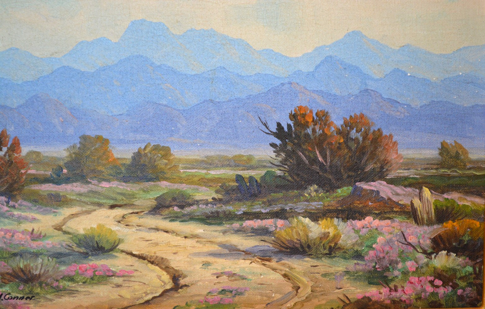 California desert oil on board by John Anthony Conner (1892 – 1971)