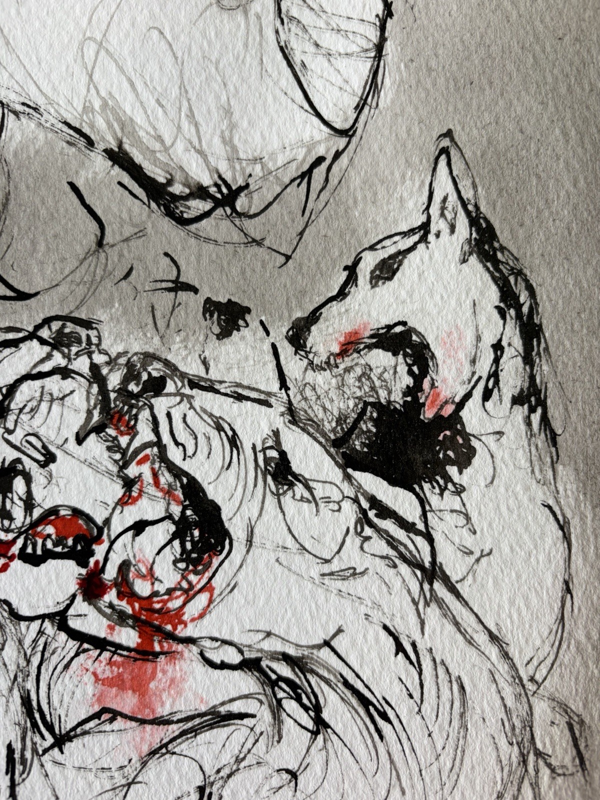 Ink On Cardboard Alain Donate 27×19 In Cuban Art PAINTING Surreal artist SIGNED