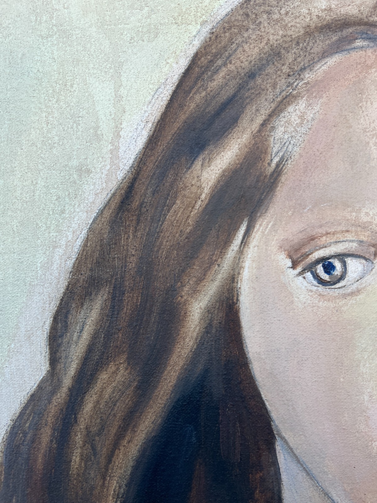 Tsuguharu Foujita Oil Painting on canvas, Signed and stamped 20 x 28 in.