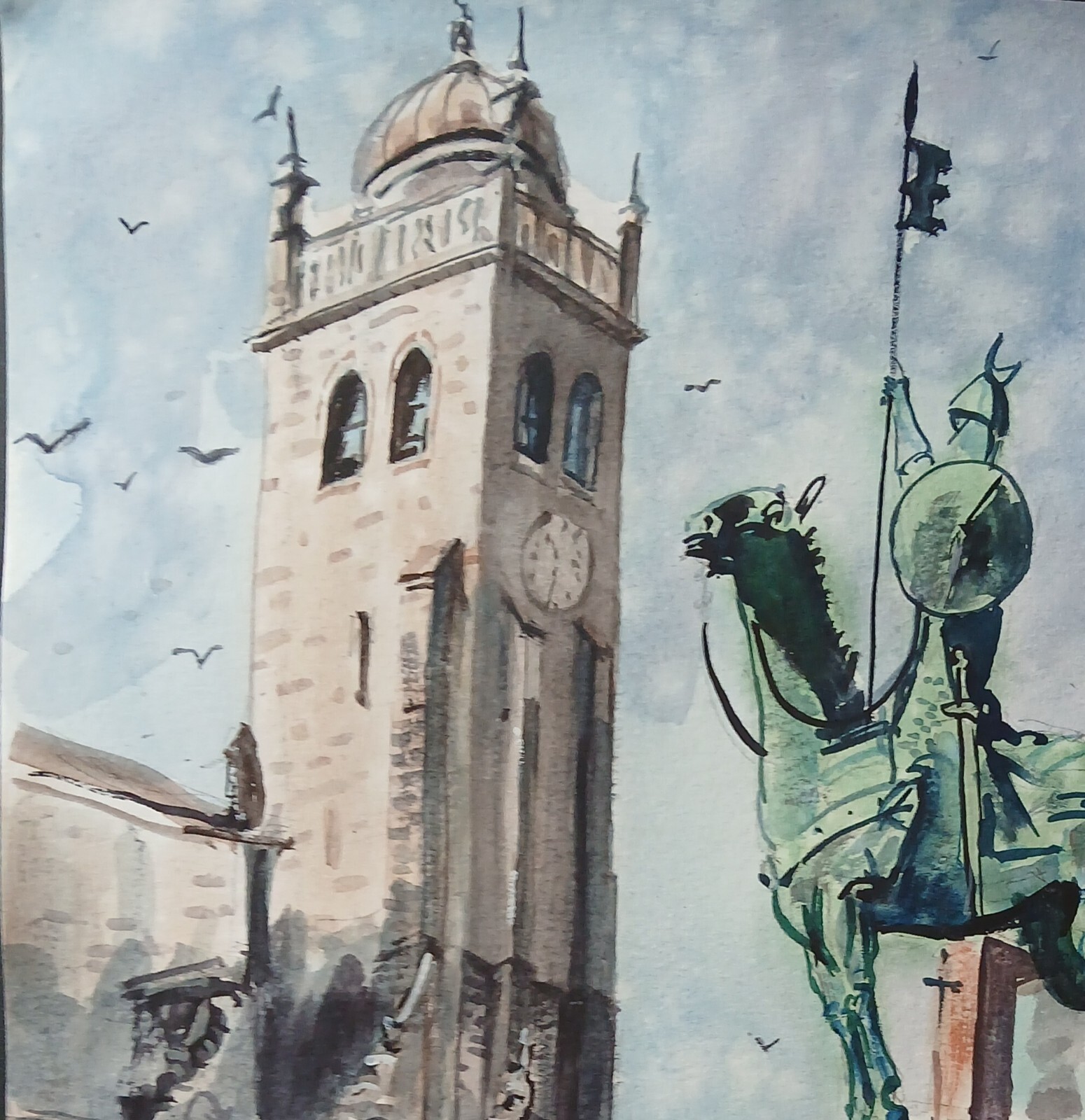 Original Watercolor Painting “Oporto, Portugal” 11″ x 15″ NOT A PRINT