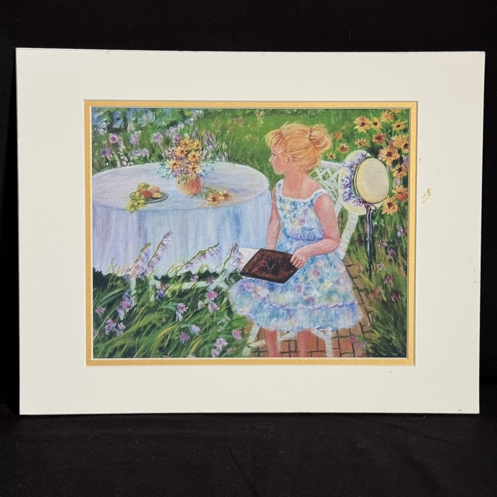 ORIGINAL “Daydreaming” by Geneva Davis Season watercolor Painting 9 1/2 x7 3/4”