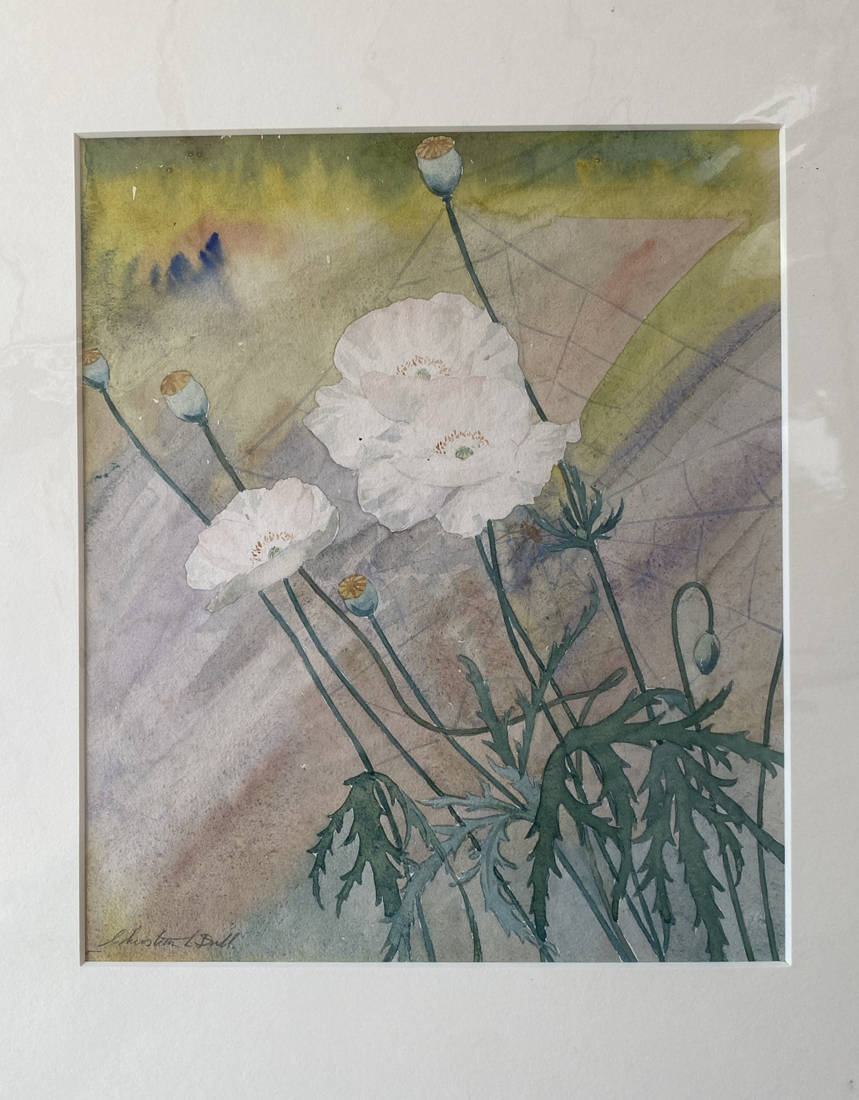 Christian Dull (Philadelphia 1902-1982) Poppies, Spider Web, exhibited PAFA 1927