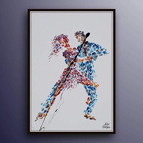 Dancing Couple 40″ man and woman, figures, pop art, handmade by Koby Feldmos