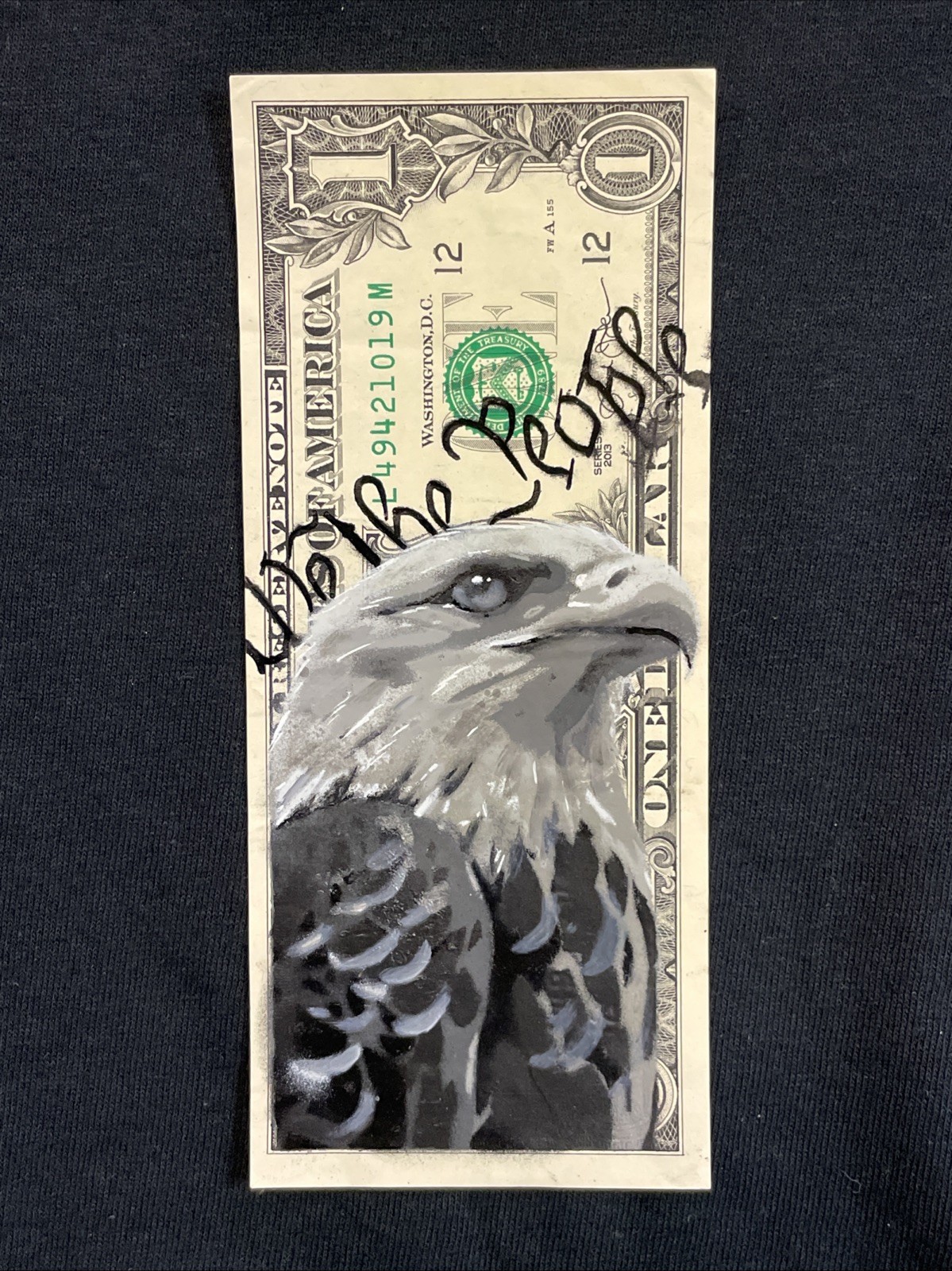 Eagle We The People 1 Dollar Bill painting Graffiti Art Street Art America