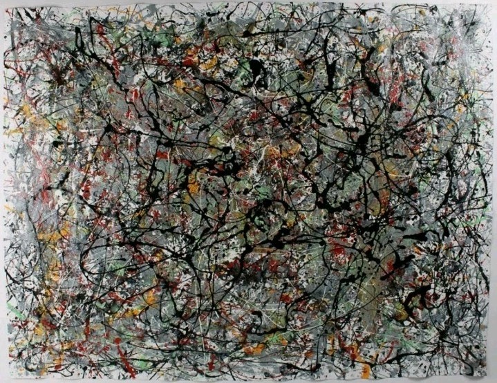 Retne (Arvydas Gaiciunas) “BONANZA” Original 55x42inch Painting on Canvas w/ COA