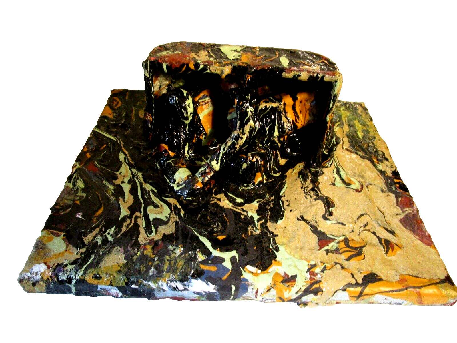 hockey goalie abstract painting 1 of a kind musk yai 8×10 2024