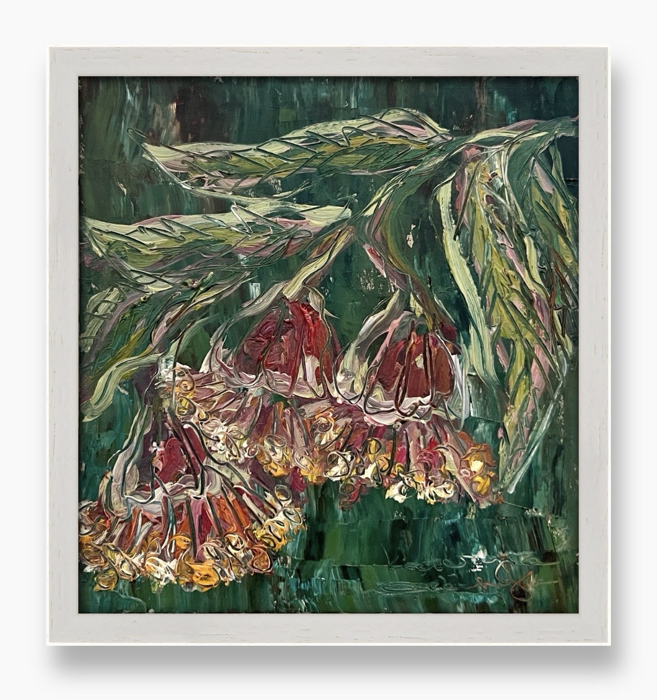 Eucalyptus Flowers Framed Artwork Eucalyptus Original Oil Painting Original Gift