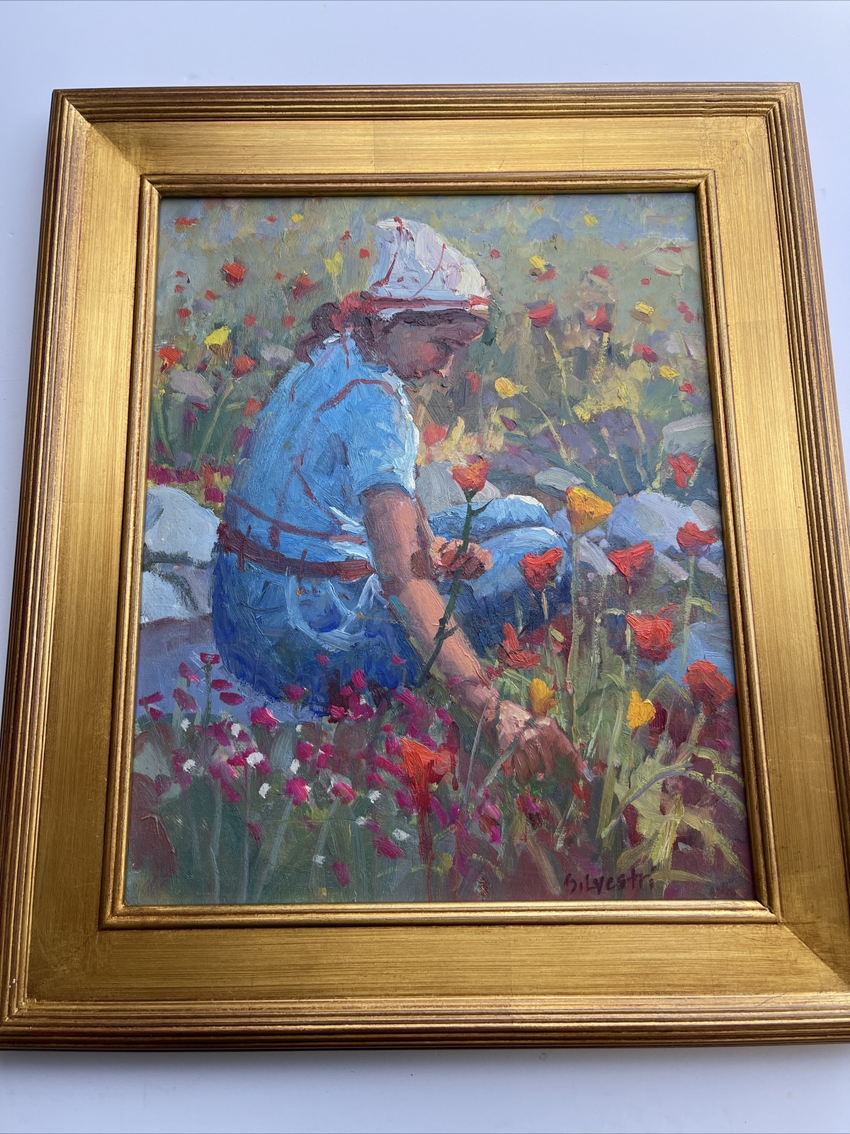 American Impressionism Painting Masterful Landscape Silvio Silvestri Portrait