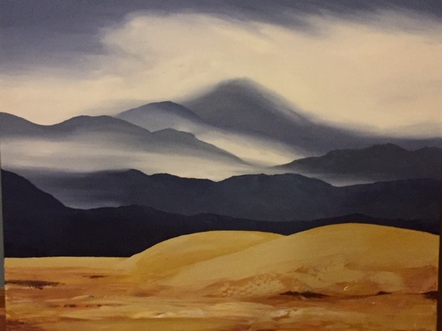 “Misty Mountains” by E.Wolfsen-Original Painting-Gallery Wrapped-Signed-C.O.A.