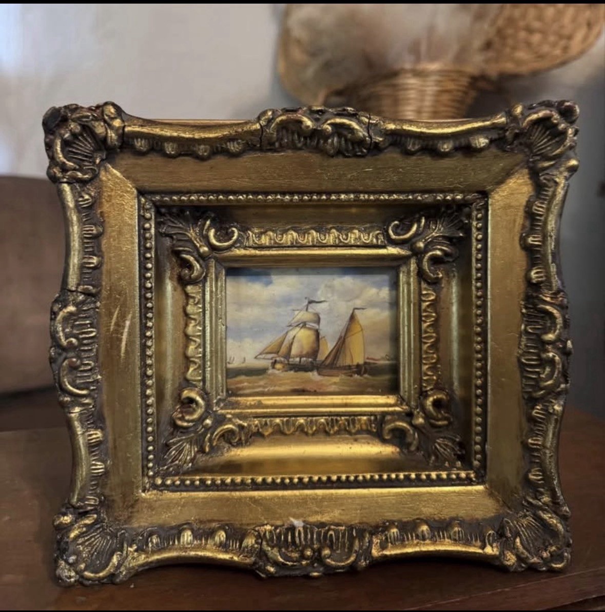 Original Oil/Board Seascape/Nautical/Sailboat Painting