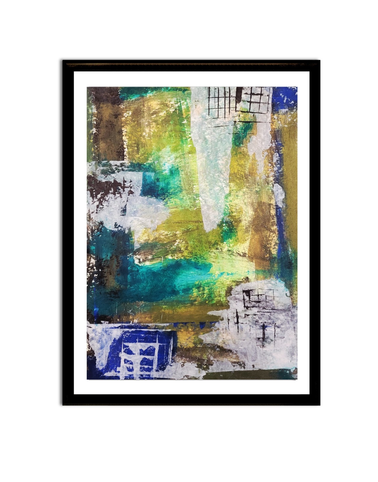 Elvi Original Abstract Art 10×8 Painting on Heavy paper acrylic modern