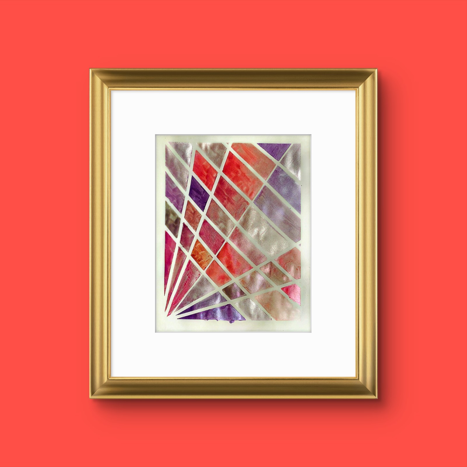 Shades Of Pink Through Purple Colorful Original Watercolor 11×14 Paper Signed