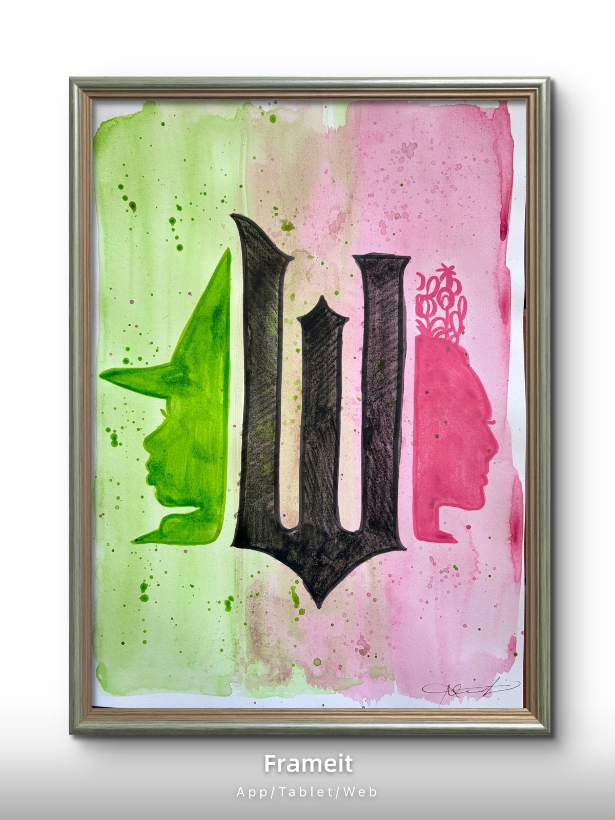 Original Wicked 4 Painting By Alannah Dyer- Acrylic 9×12 in. Broadway Theater