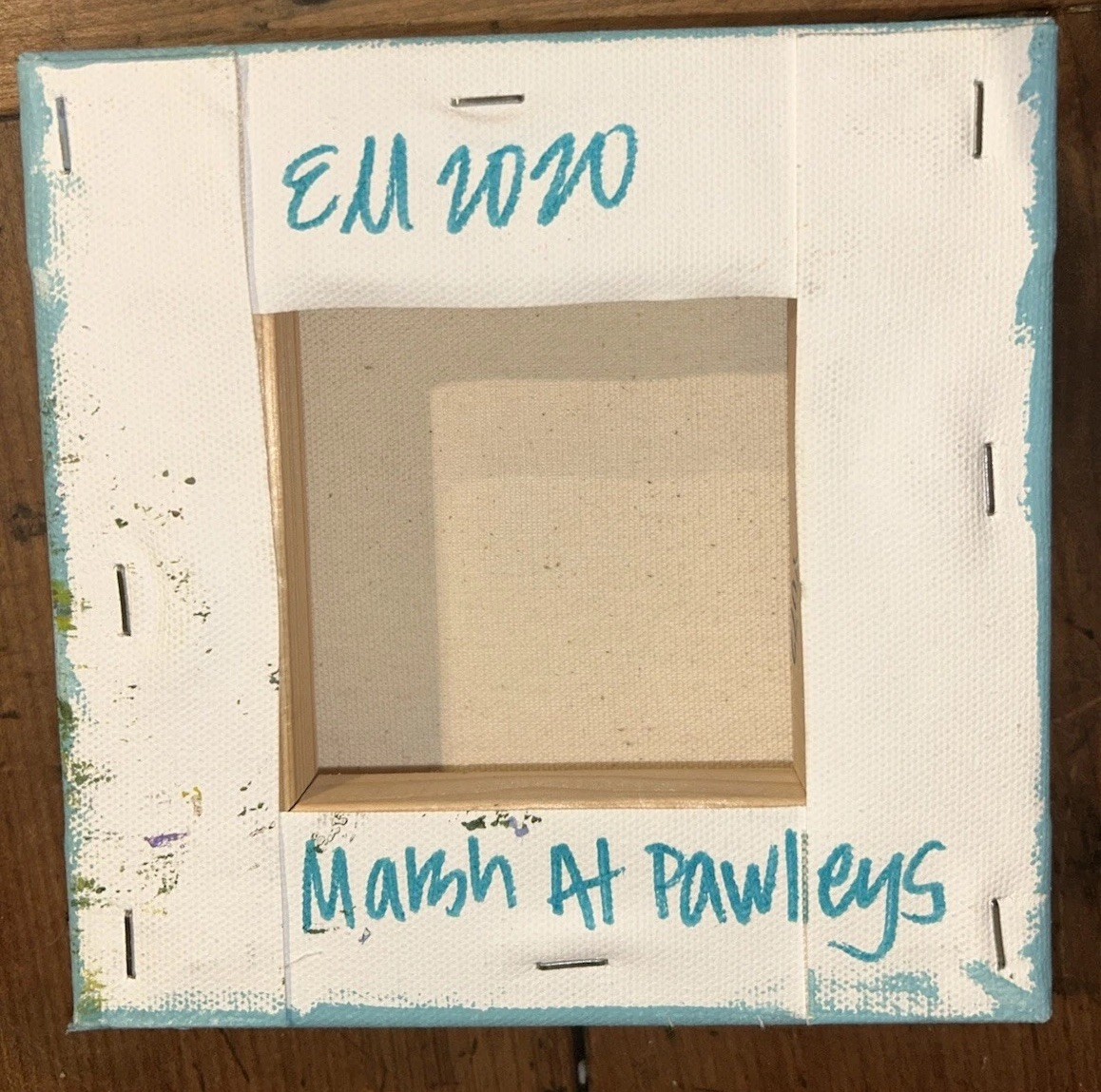 Original ‘20 MARSH AT PAWLEYS signed EM 6”Sq Canvas SC Landscape